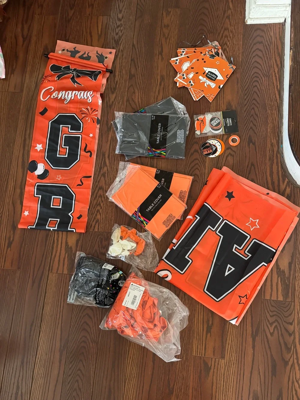 Graduation Party Banner and Supplies - Orange